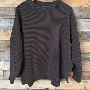 Aerie Chocolate Knit Pullover